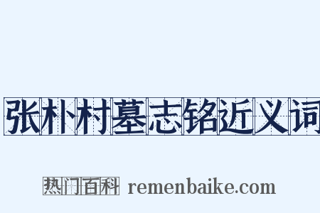 张朴村墓志铭近义词是什么意思的图片